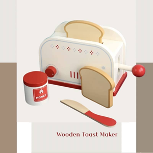ست اسباب بازی توستر نان چوبیWooden Toast Maker مدل WCF10_اسباب بازی